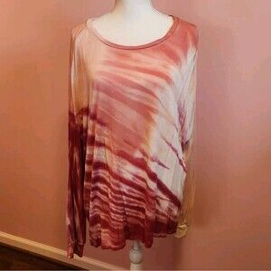 Adyson Parker Slouchy Tie Dye Pink Women's Shirt Size XL